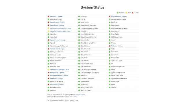 Apple Confirms Outage Affecting App Store, Apple TV+, Apple Music, More