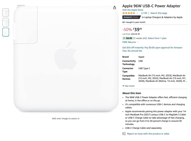 Apple 96W USB-C Power Adapter On Sale for 49% Off [Deal]