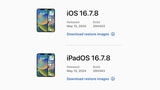Apple Releases iOS 16.7.8 and iPadOS 16.7.8 for Older Devices [Download]