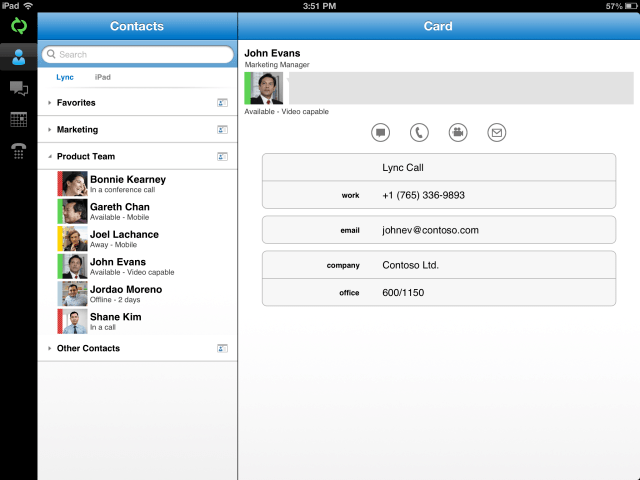 Microsoft Lync 2013 Released for iPhone, iPad, and iPod Touch