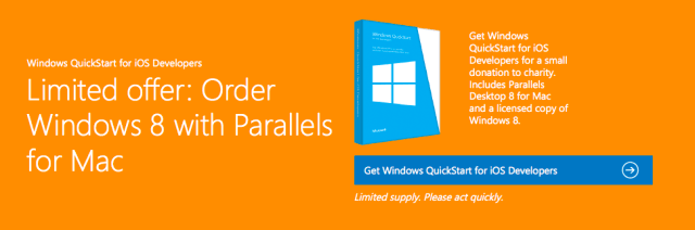Microsoft Offers Mac Developers Windows 8 Pro, Parallels Desktop 8 for $25