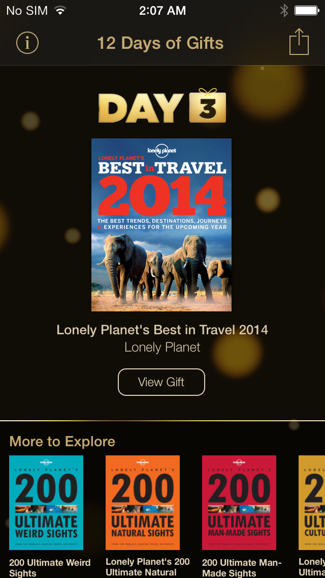 Apple&#039;s 12 Days of Gifts Day 3: Lonely Planet&#039;s Best in Travel 2014