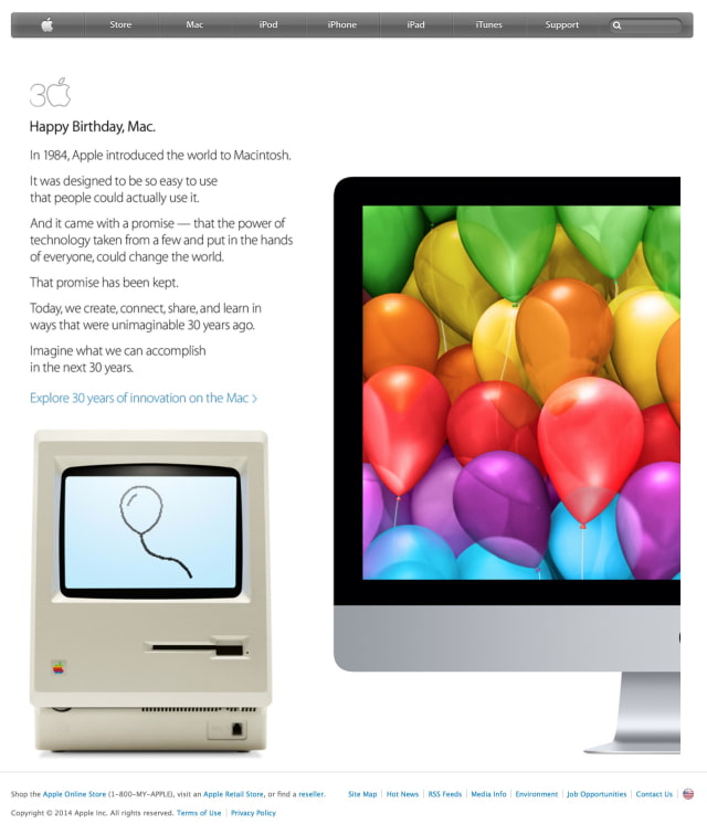 Apple Celebrates Thirty Years of Mac With New Video, Homepage, Timeline [Watch]
