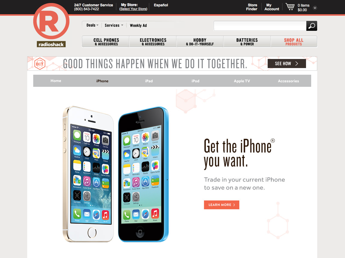 RadioShack Drops iPhone 5s Price to $99 Starting Tomorrow
