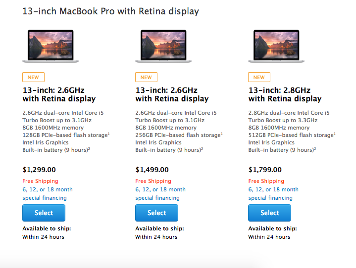 Apple Launches Refreshed Retina MacBook Pro with Faster Processors, More RAM Standard