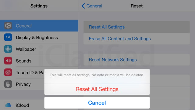Warning: A Bug in iOS 8&#039;s &#039;Reset All Settings&#039; Function is Erasing Files From iCloud Drive