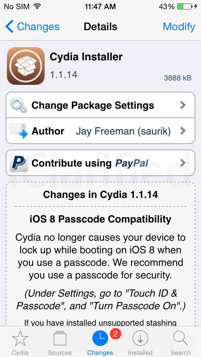 Cydia Update Fixes Passcode Boot Freezing, Adds Multitasking and iPhone 6 Support, More