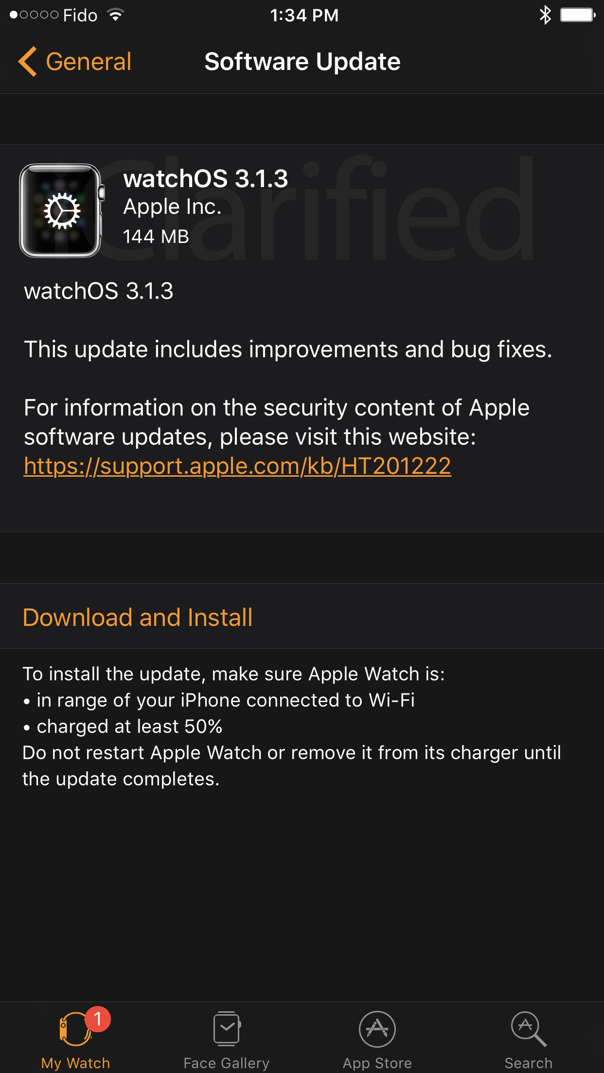 Apple Releases watchOS 3.1.3 [Download]