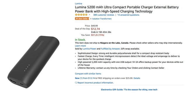 Lumina Portable Battery Power Banks on Sale for Up to 75% Off Today [Deal]