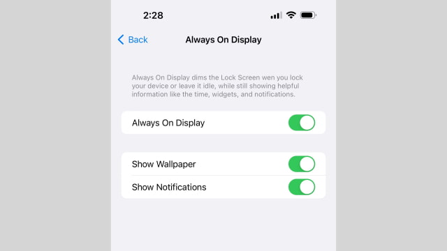 iOS 16.2 Beta 3 Lets You Disable Wallpaper and Notifications for Always On Display