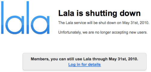 Apple is Shutting Down Lala on May 31st