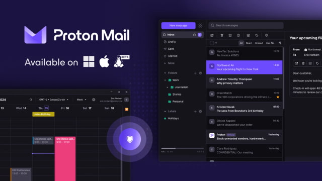 Proton Launches Desktop Mail App for Mac, Windows, Linux