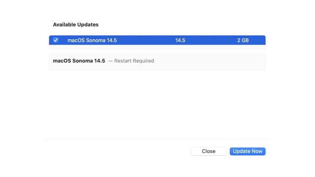 Apple Releases macOS Sonoma 14.5 RC [Download]