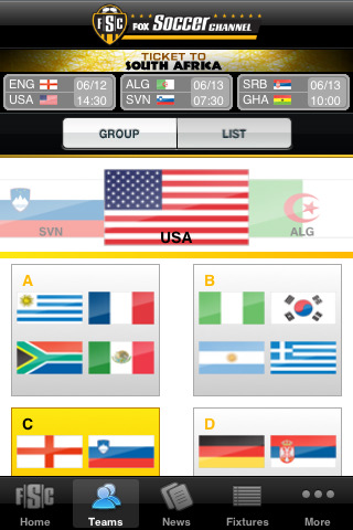 FOX Releases iPhone App for the World Cup