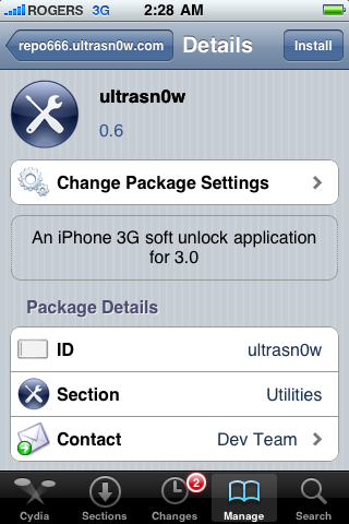 Anleitung zum Unlock des iPhone 3G mit UltraSn0w