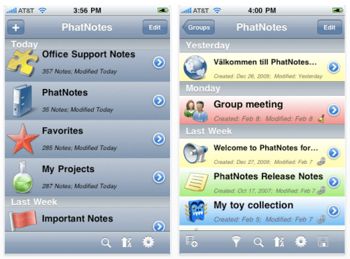 PhatWare Releases PhatNotes for iPhone 2.0