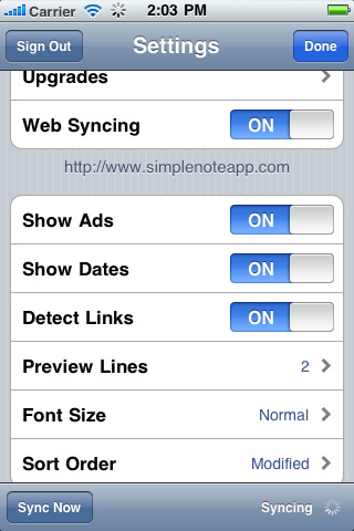 Simplenote for iPhone, iPad Gets Major Update