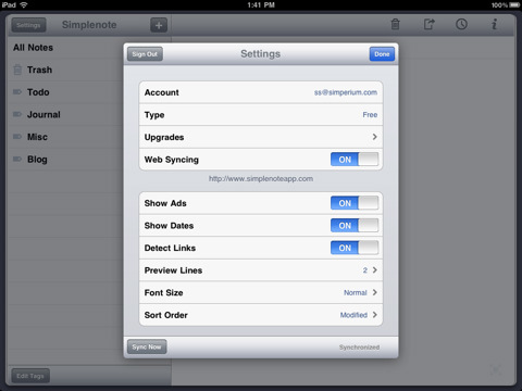 Simplenote for iPhone, iPad Gets Major Update