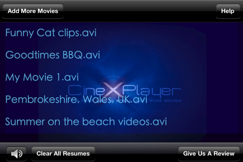CineXPlayer Launches for the iPhone