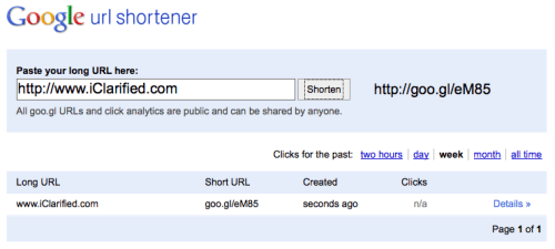 Google URL Shortener Gets Website, Generates QR Codes