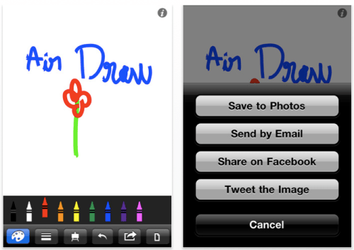 Gyroscope Powered Air-Draw App For iPhone 4