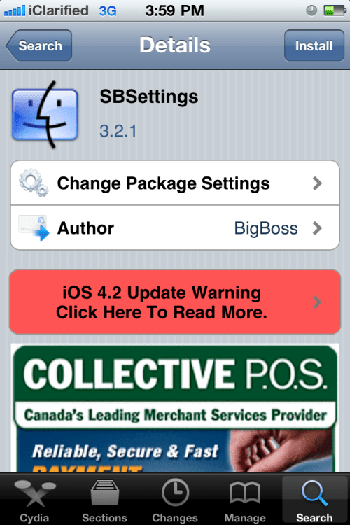 SBSettings Updated to Fix iOS 4.2.1 Issues