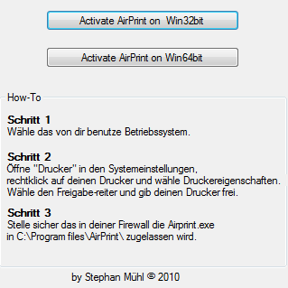 AirPrint Activator for Windows