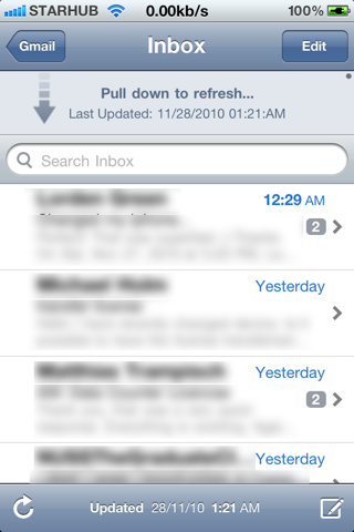 Pull to Refresh Mail on Your iPhone