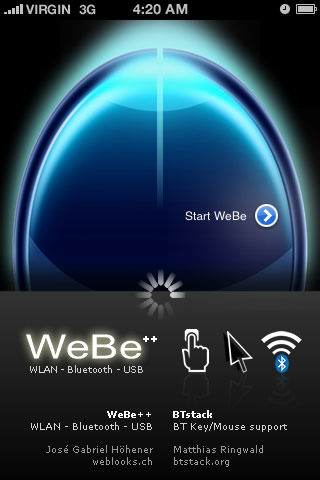 WeBe++ Turns Your iPhone Into a Bluetooth Mouse and Keyboard