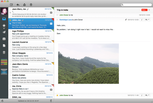 Sparrow Email Client Gets a Face Lift, Performance Boost