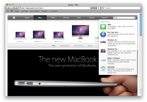 Apple Tweaks Its Website Design