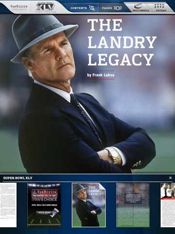 Super Bowl XLV Official NFL Game Program for iPad