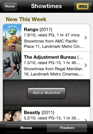 IMDb iOS App Gets Updated With Watchlist and AirPlay Support