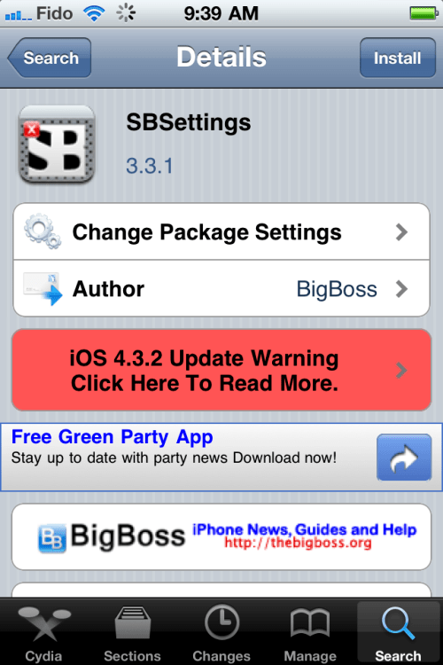 SBSettings 3.3.1 Released With Retina Display Support