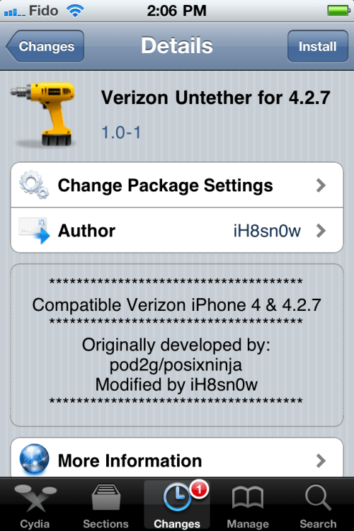 iOS 4.2.7 Jailbreak Untether Released For Verizon iPhone