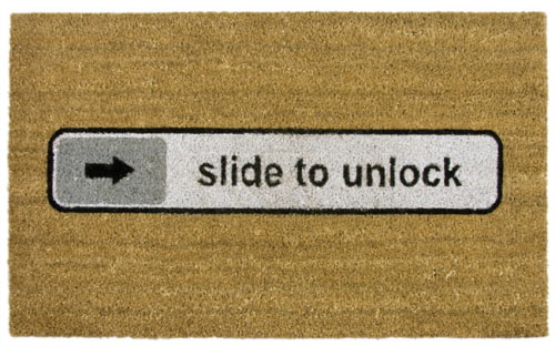 Wipe Your Feet on This &#039;Slide to Unlock&#039; Doormat