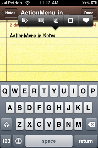 Action Menu Gets Updated With Support for iOS 4.3