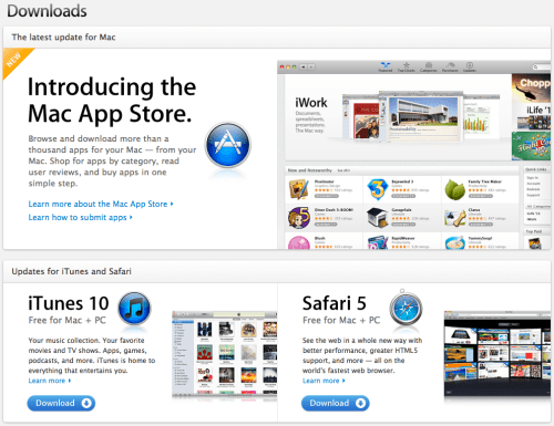 Apple Shuts Down Mac OS X Downloads Page
