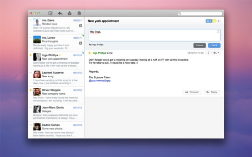 Sparrow Email Client Gets New Conversation View and Quick Reply Design