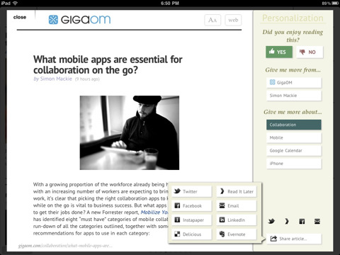 CNN Acquires Zite App for iPad