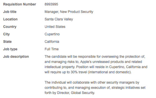 Apple Seeks New Product Security Manager Amid Rumors of Another Lost Prototype