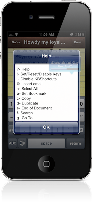 KBShortcuts Tweak Will Greatly Improve Your iPhone Productivity