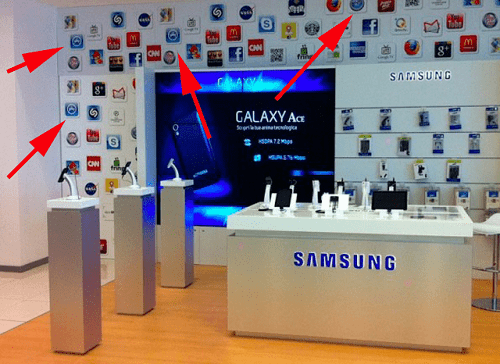Samsung Store Features Apple App Store Icons