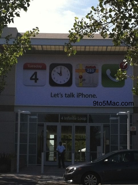 Apple Puts Up &#039;Let&#039;s Talk iPhone&#039; Banner At Its Cupertino Campus