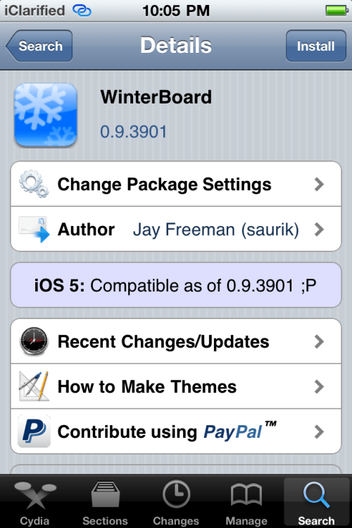 WinterBoard is Now Compatible With iOS 5