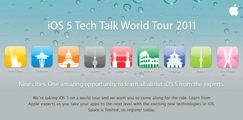 Apple Announces iOS 5 Tech Talk World Tour 2011