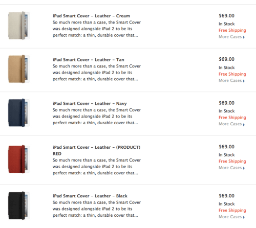 Apple Tweaks iPad Smart Covers With New Color Features