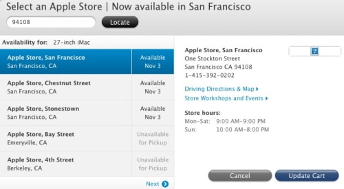 Apple Store Pickup Program Launches at Three San Francisco Stores