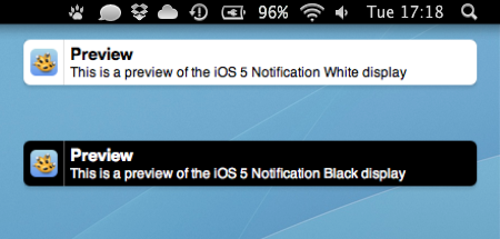 iOS 5 Style Notifications for Growl