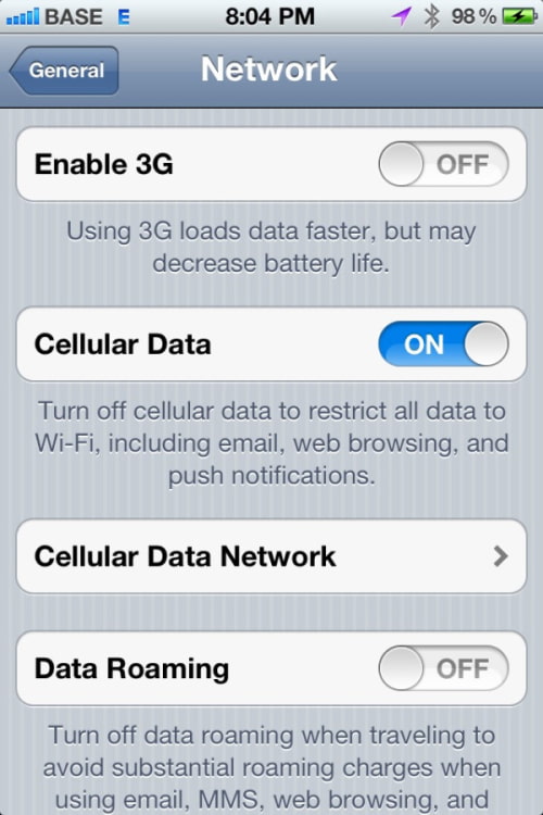 iOS 5.1 Beta 3 Brings Back Ability to Turn Off 3G